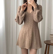 WINTER WARM SOFT WOOL CASHMERE DRESS