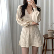 WINTER WARM SOFT WOOL CASHMERE DRESS