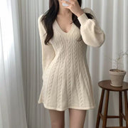 WINTER WARM SOFT WOOL CASHMERE DRESS