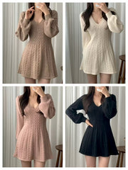WINTER WARM SOFT WOOL CASHMERE DRESS