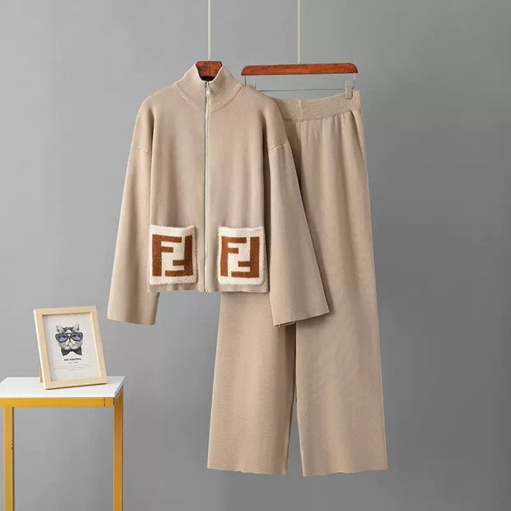 WINTER KNITTED CORD ZIPPER