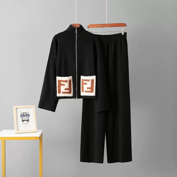 WINTER KNITTED CORD ZIPPER