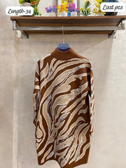 Designer Pattern Embellished Sweater Tunic