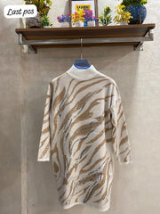 Designer Pattern Embellished Sweater Tunic