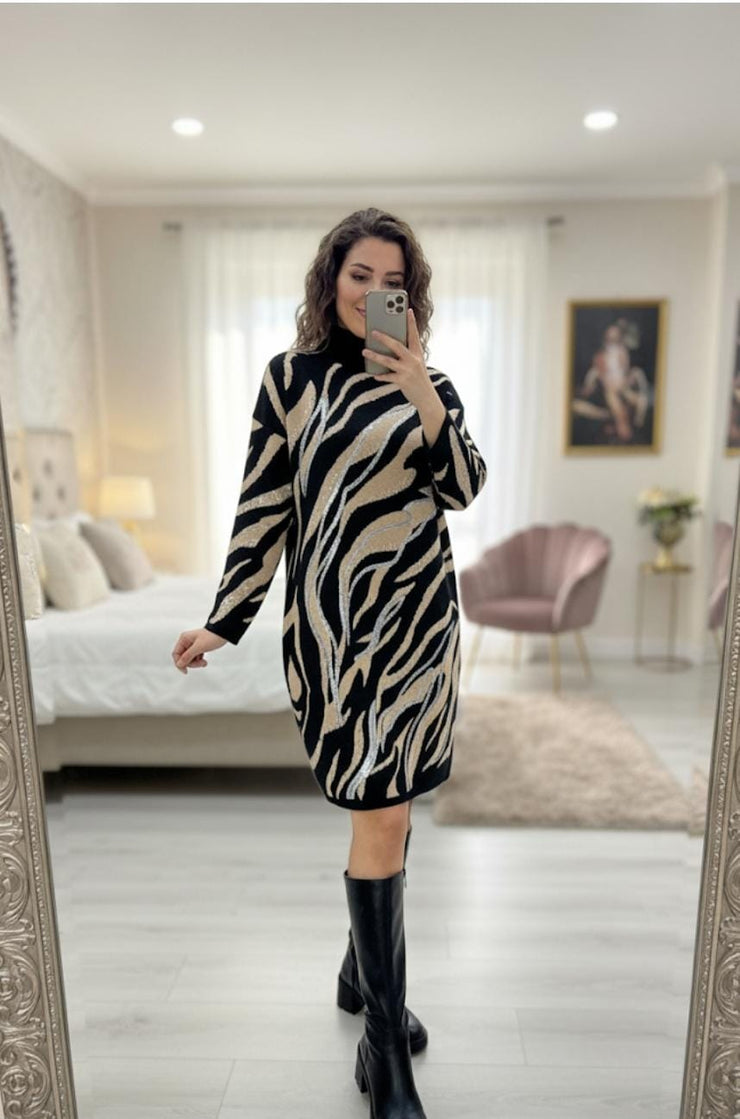 Designer Pattern Embellished Sweater Tunic