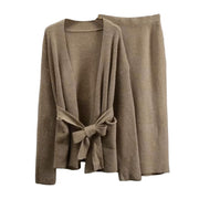 Cozy Knitted Cardigan & Skirt Co-Ord Set