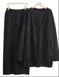 Cozy Knitted Cardigan & Skirt Co-Ord Set