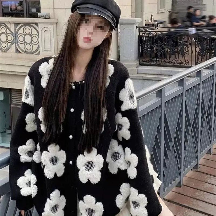 Women’s Floral Knit Cardigan