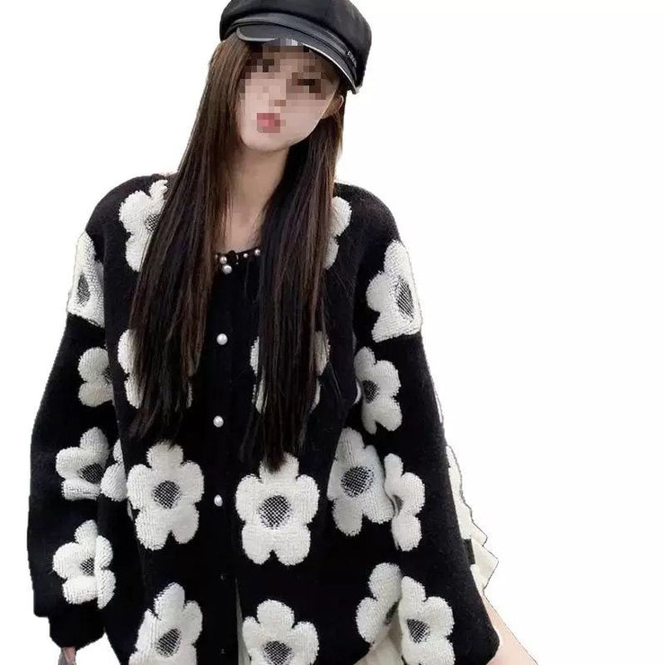 Women’s Floral Knit Cardigan