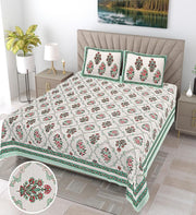 Rajasthani Block Printed Bedsheets - King Size