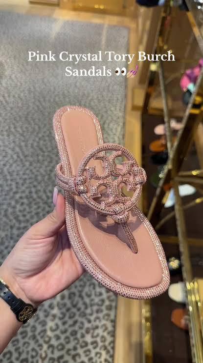 Tory Burch miller Knotted Pave Flats - Pink