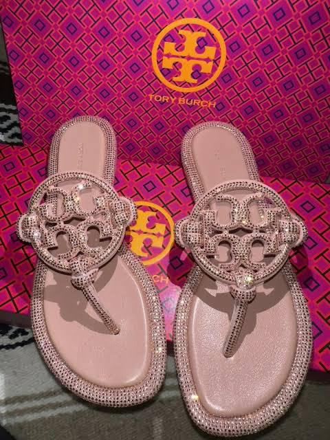 Tory Burch miller Knotted Pave Flats - Pink