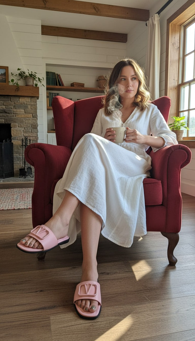 VALENTINO SLIDES - PINK