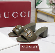 GUCCI HORSE BLOCK HEELS