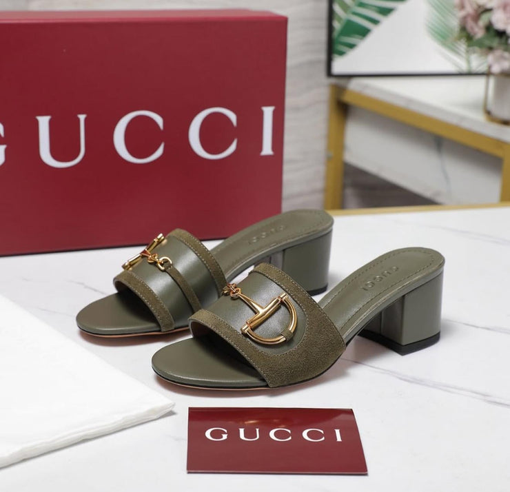 GUCCI HORSE BLOCK HEELS
