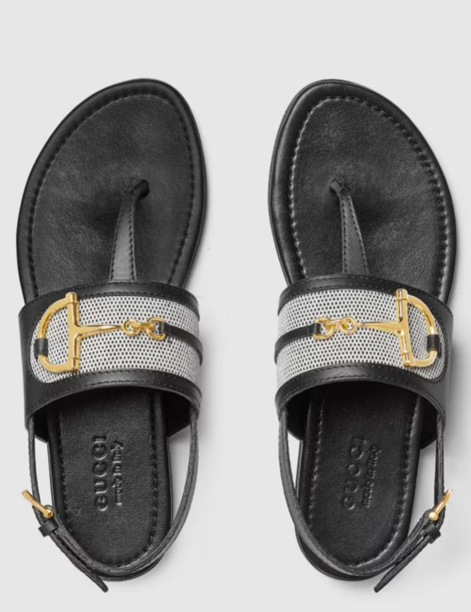 GUCCI THONGS SANDAL - BLACK