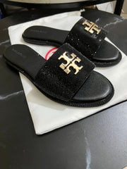 Tory Burch Black Miller Cloud Slide Sandals