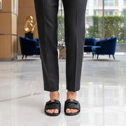 Chanel Quilted Slide Sandals  Black
