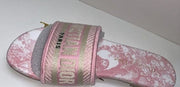 Christian Dior Dway Pink Toile de Jouy Slides